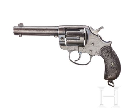Colt Modell 1878 Double Action Frontier Six Shooter, 1898, mit Holster und SporenKal. 44 WCF, Nr. 40647, nummerngleich. Fast 