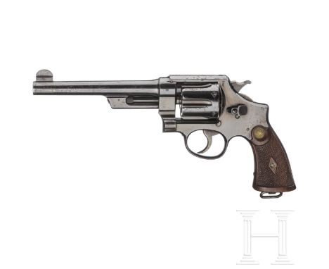 Smith &amp; Wesson .455 Mark II Hand Ejector, 1st Model - Triple-lockKal. .455 Enfield Mk II, Nr. 2923, nummerngleich. Blanke