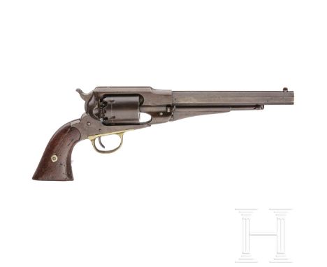 Remington New Model Army, USA, um 1865 Kal. .44 BlackPowder, Nr. 102029, achtkantiger 8"-Lauf mit rauer Seele. Nummer nur am 