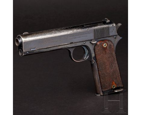 Colt Mod. 1905/07 .45 Automatic Pistol, 1907 Contract U.S. GovernmentKal. .45 ACP, Nr. 81, blanker Lauf, Länge 5". Siebenschü