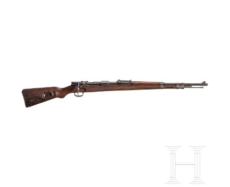 Karabiner 98 k, Code "42 - 1940", mit Einstecklauf 24 (E.L.24) als EinzelladerKal. 8x57 IS / .22 l.r., Nr. 2182i / 10446, Kar