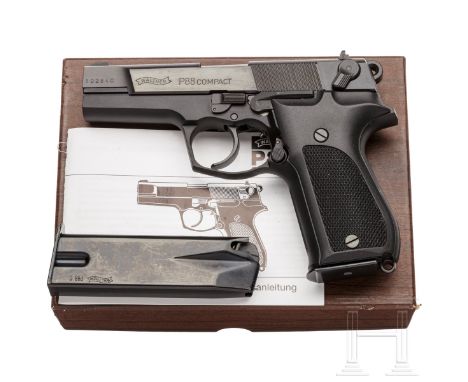 Walther P 88 Compact, im KartonKal. 9 mm Luger, Nr. 102840, nummerngleich. Blanker Lauf, Länge 97 mm. 14-schüssig. Dt. Beschu