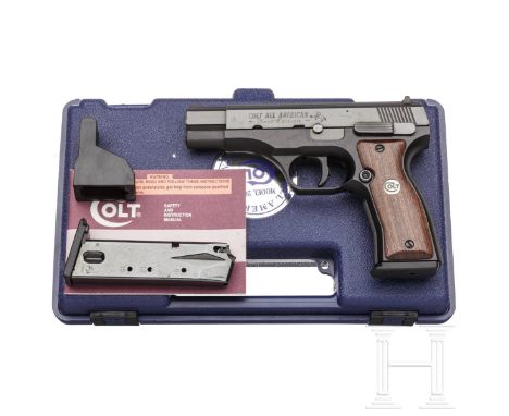 Colt All American 1st Edition, Mod. 2000, im KofferKal. 9 mm Luger, Nr. RK00861, blanker Lauf, Länge 4½". 15-schüssig. Beschu