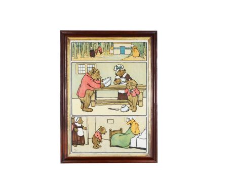A Cecil Aldin nursery print of Goldilocks and the Three Bears,  The "A.L." Fairy Tale Pictures (no. 51), published E.J. Arnol