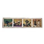 Four rare large Steiff advertising stamps, circa 1912 for the US market,