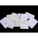 Twenty-one original pen and ink studies of various Witney Teddy Bear,