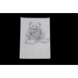 An original pen and ink studies of Aloysius,