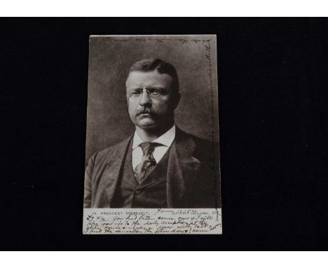 Four historic postcards relating to Theodore Roosevelt and the Teddy Bear, 1904 and 1905,  a Foster & Reynolds postcard of Pr
