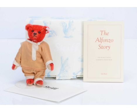 A Steiff limited edition Pocket Alfonzo, 20 of 1908, in original box with certificate and The Alfonzo Story —5 ¾in. (14.5cm.)