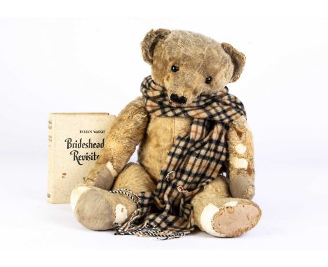 Aloysius, nee Delicatessen, an American Teddy Bear, circa 1907, with golden blonde mohair, black glass eyes, black stitched n