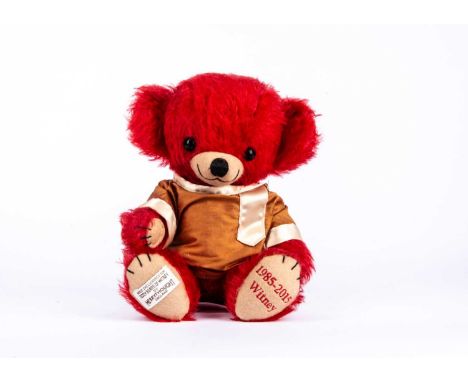 A Merrythought Alfonzo Cheeky prototype Sample 2 Teddy Bear, with red mohair, black glass eyes black stitched nose and mouth,