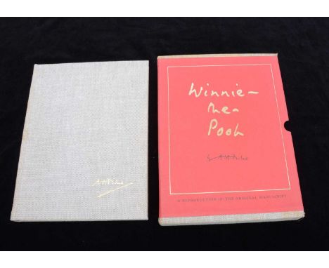 A 1st Edition Winnie-the-Pooh by A.A. Milne - A Reproduction of the Original Manuscript, 1971,  published by Methuen and Dutt