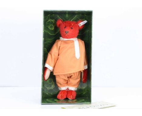 An original Steiff limited edition Alfonzo, 1990,  1945 (the year Ian was born) of 5000, in original box with certificate