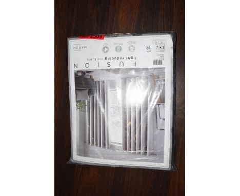 OUIDA ISLET ROOM DARKENING CURTAINS, SILVER, 46" WIDE X 54" DROP