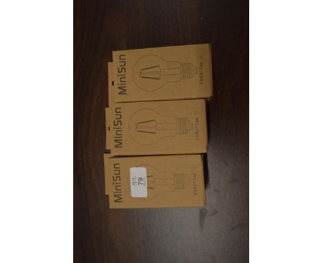 THREE E27 LED VINTAGE EDISON GLS LIGHT BULBS, 6W