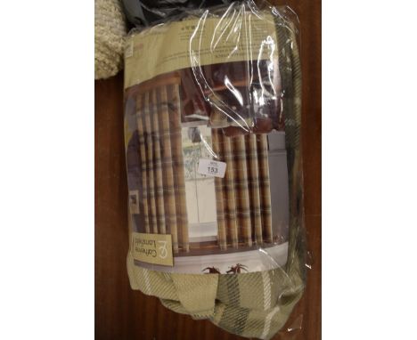 BRUSHED HERITAGE CHECK ISLET CURTAINS, 66" X 90" DROP