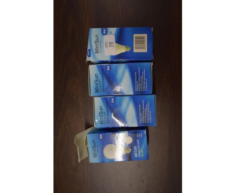 SET OF FOUR E27 LED GLS LIGHT BULBS, COOL WHITE, 6W