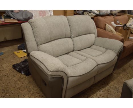 COWLING TWO-SEATER RECLINING SOFA, GREY