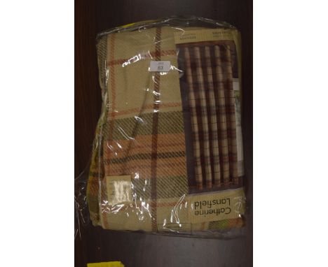 BRUSHED HERITAGE CHECK ISLET CURTAINS, 66" X 72" DROP