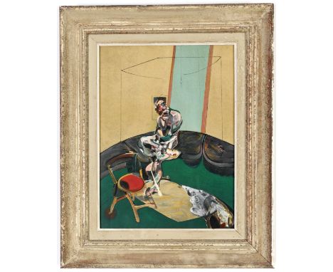 FRANCIS BACON, 'Portrait of George Dyer', off set lithograph, 1966, printed by Maeght, vintage French frame, 34cm x 24cm. 