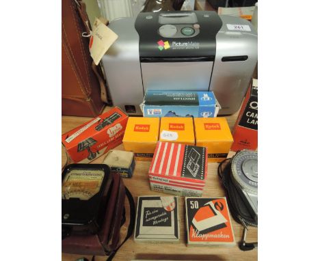A selection of camera and film equipment