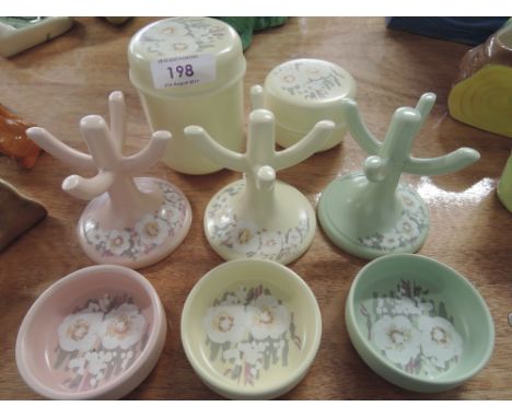 A selection of Hornsea ceramic dressing table ring trees and  trinket dishes