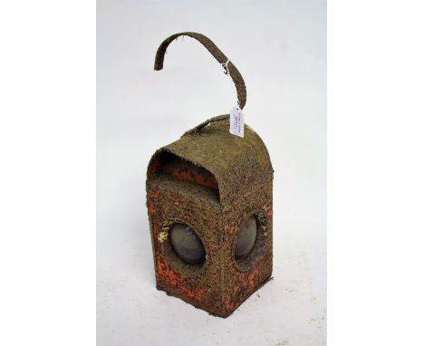 Galvanised container, together with a railway light and quantity of pales (qty)