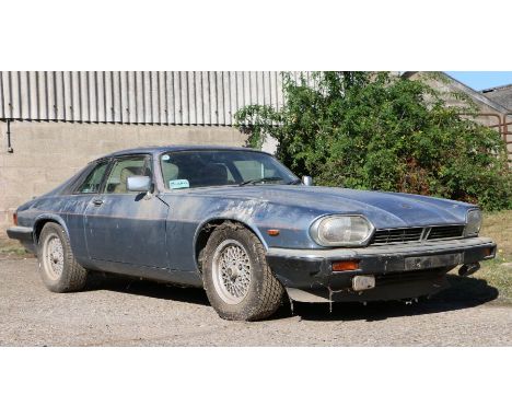 1989 Jaguar XJ-S 3.6 litre coupe, private registration B20 GPW, blue bodywork, automatic transmission, 116197 recorded miles,