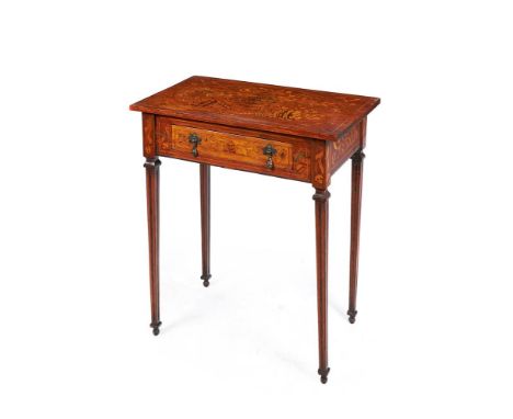 A DUTCH MARQUETRY SIDE TABLELATE 18TH CENTURY The frieze veneered in the round69.5cm high, 67cm wide, 41cm deepProvenance: Po