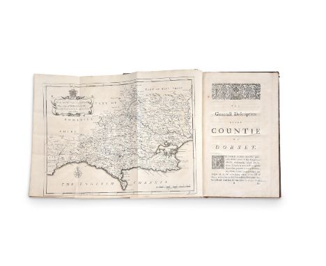 Ɵ  Dorset.- Coker (John) A Survey of Dorsetshire, first edition, folding engraved map by J. Wilcox, 6 engraved armorial plate