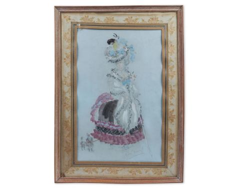 λ OLIVER MESSEL (BRITISH 1904-1978)MRS MALAPROPPencil, watercolour and gouacheSigned (lower right) and titled (upper right)51