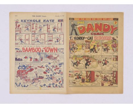 Dandy 230 (1942) Xmas Fun Number. Light tan cover, cream/light tan pages [vg]