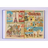 Beezer (1958) 103-154. Complete year in bound volume with Pop, Dick and Harry, The Banana Bunch,