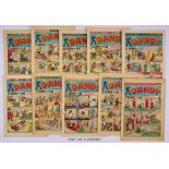 Dandy (1955) 684-736. Complete 53 issue year. Starring Korky, Desperate Dan, Shocker Jock and