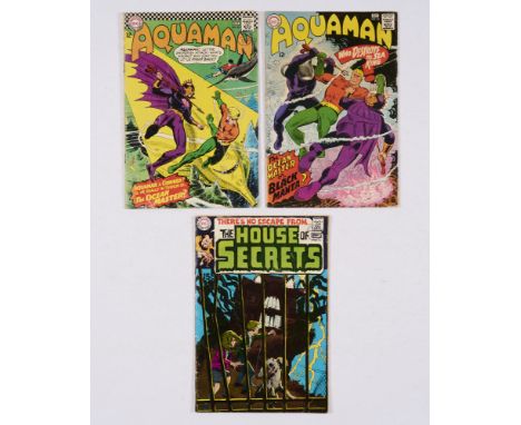 Aquaman (1966-67) 29 First Ocean Master, 35 First Black Manta. With House of Secrets 81 (1969). All with rusty staples. # 29 
