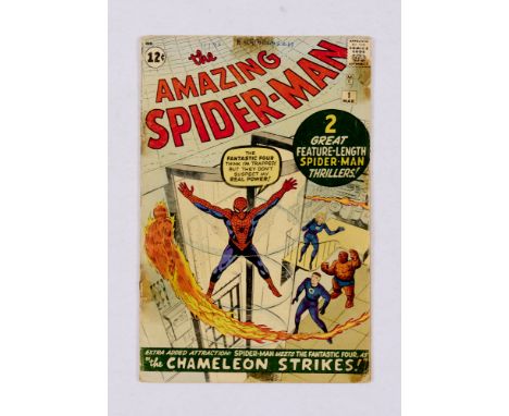 Amazing Spider-Man 1 (1963) Cents copy. Detached cover with worn spine &amp; biro arrival date and owner name to top margin. 