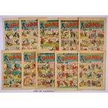 Dandy (1953) 580, 581, 583, 584, 586, 589-594, 596 (including April Fool Number 593) 1st Tin