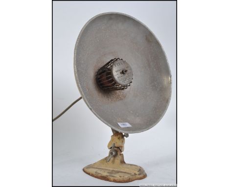 A vintage Pifco style mid century heat lamp, set upon a detachable cast metal base, ideal for a desk lamp conversion. Measure