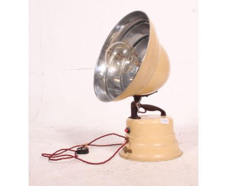 Retro vintage Barber Electrical Services mid 20th century heat lamp , converted to table lamp complete with Eddison bulb. Mea