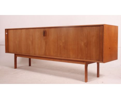 A Vintage retro 20th century Danish teak  large sideboard, possibly by   SIBAST Of Denmarkand  designed by Arne Vodder, Raise