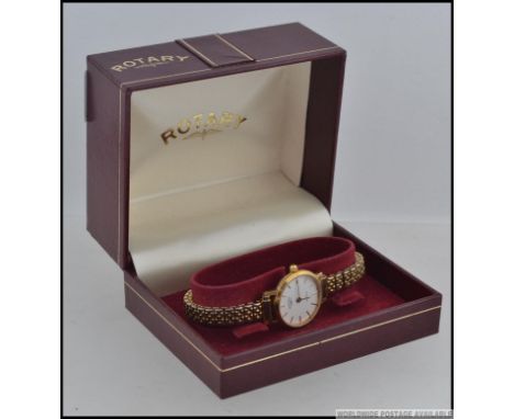 A modern boxed ROTARY ladies wristwatch with spare strap.