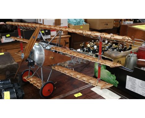 Duplicated lGerman "Axial" skeletal model WWI fokker triplaneot 799