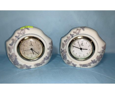 2 Lladro mantel clocks 