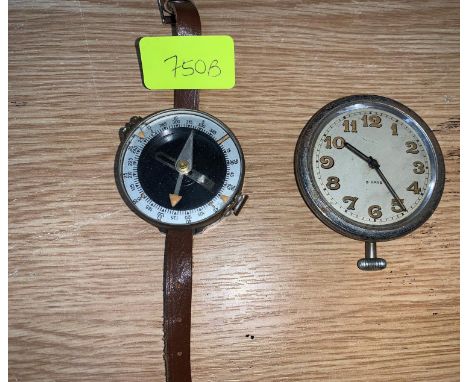 A military style wrist compass etc 