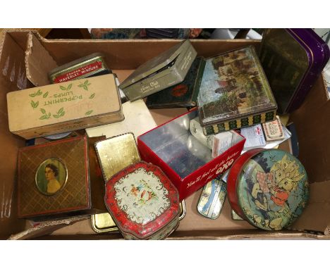 A selection of vintage tins 