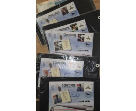 A selection of Concord First Day covers signed by the Pilots etc 