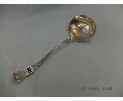 A hallmarked silver  kings pattern soup ladle