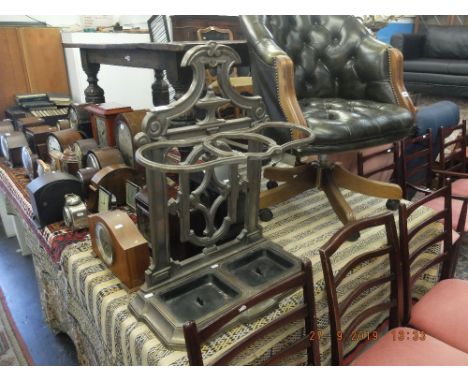 A cast iron stick stand, Corneau a Charleville No 62