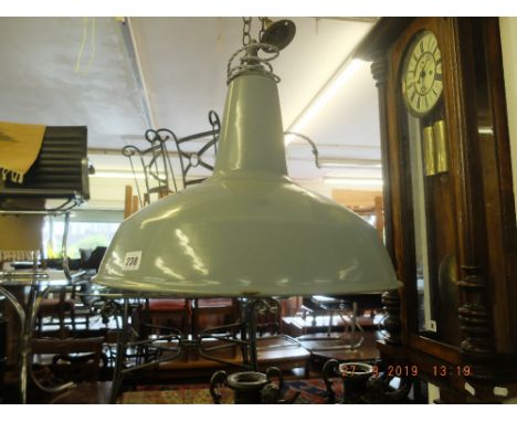 An industrial warehouse hanging lamp