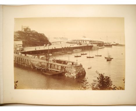 (North Devon), an oblong folio late 19th Century photograph album containing 28 mounted albumen print photographs of the Nort